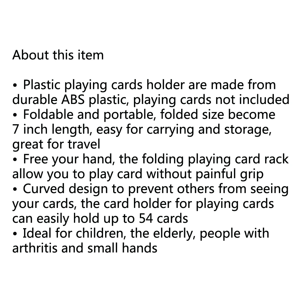 poker stand,Hands Free Playing Cards Holder - Foldable Card Holders for Playing Cards - Curved Playing Card Rack for Kids Senior