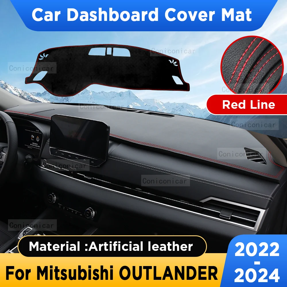 Voor Mitsubishi Outlander Phev 4 Mk4 2022 2023 2024 Auto Dashboard Mat Zonnekap Pad Tapijt Mat Tapijten Accessoires