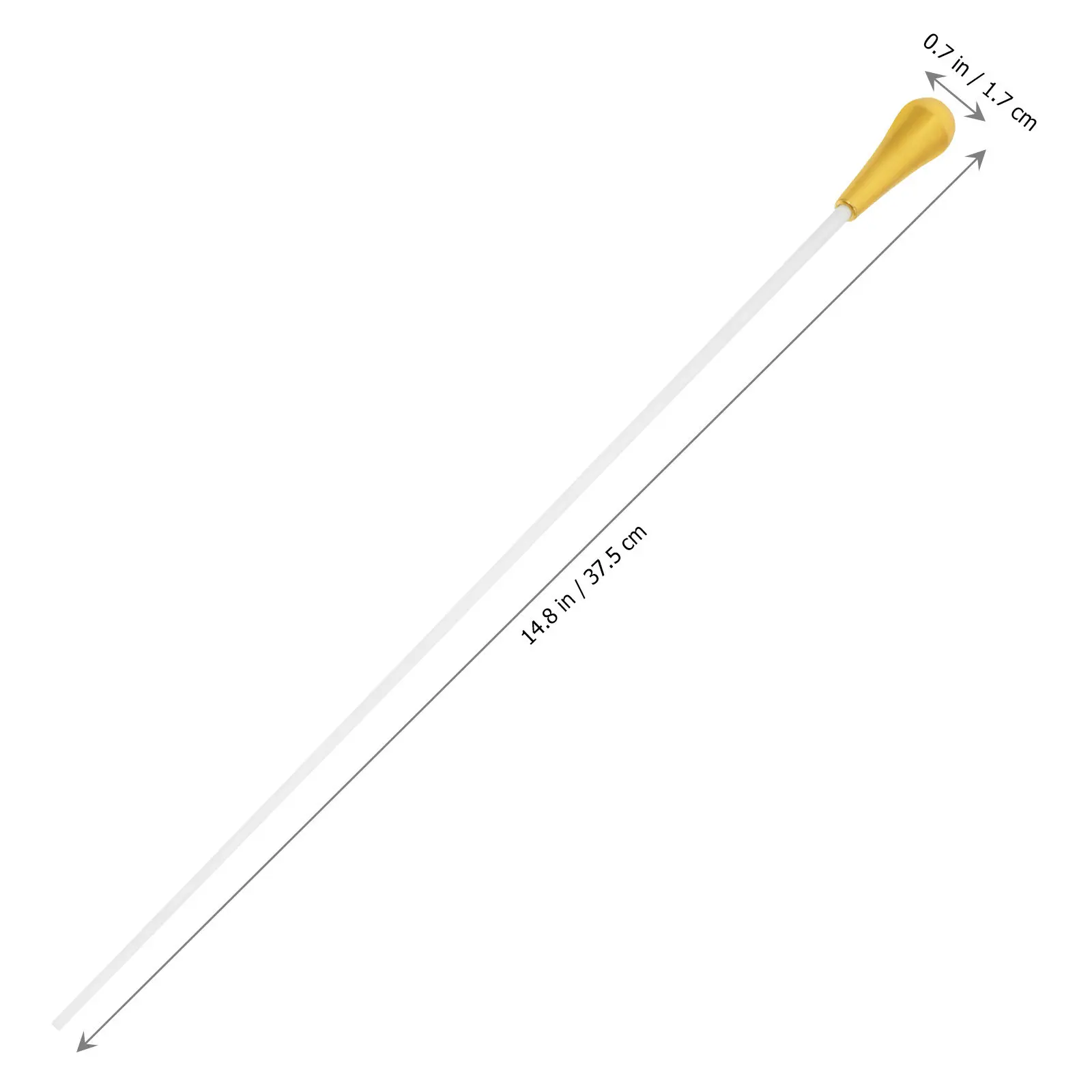 2Pcs Concert Music Baton Metal Handle Long Comfortable Grip Best Balanced for Teachers Students Directors Music Supply Accessory