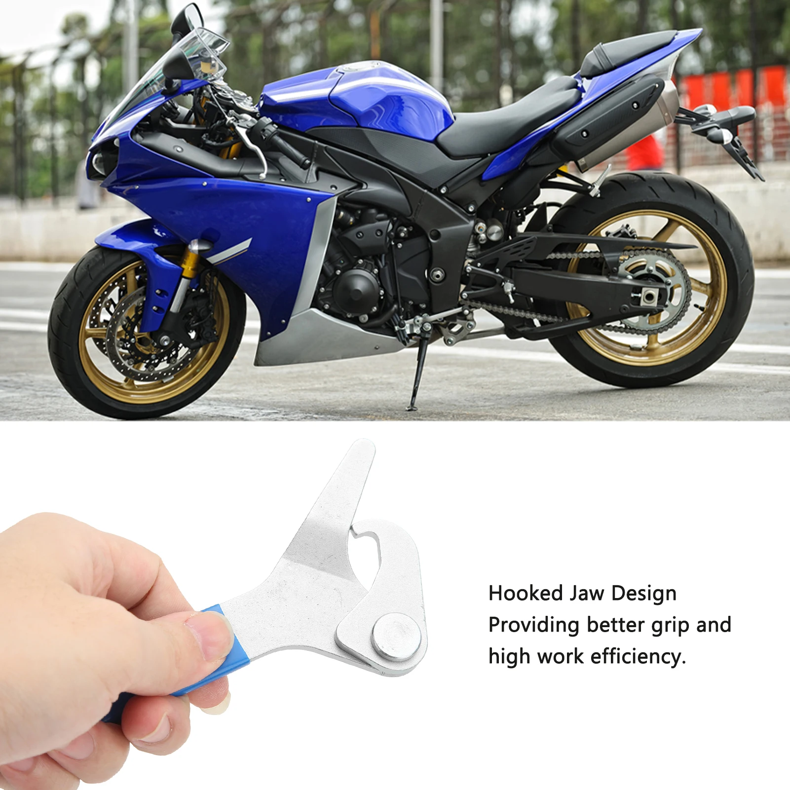 

Adjustable Shock Wrench Hanging Hole High Hardness Hooked Jaw Shock Adjustment Tool Anti Slip for 35mm-75mm Spring Collars