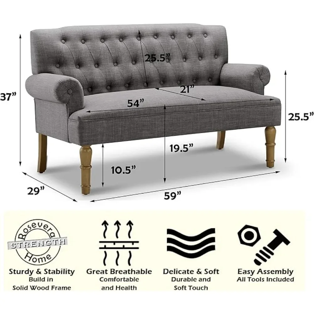 Drennan Loveseat para Sala Love Seats Furniture Sofa in a Box Couches for Living Room Settee, Standard