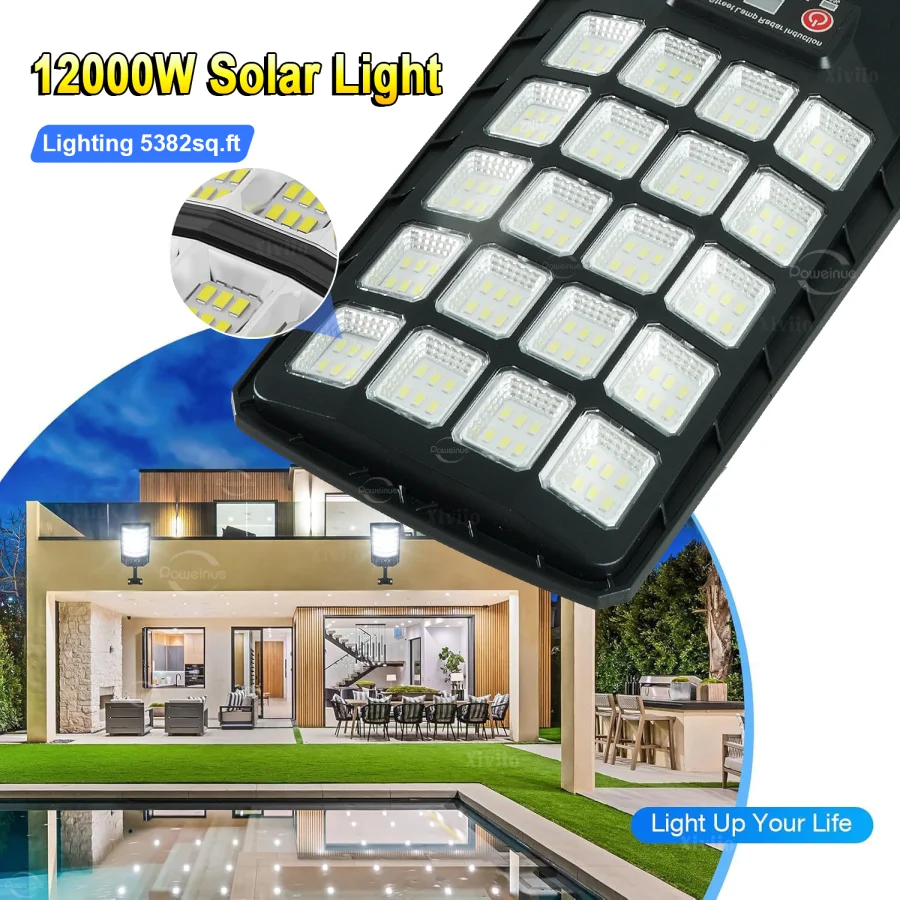 12000 W Solarleuchten, kommerz – Outdoor Lighting No Wiring Bewertung und Preis