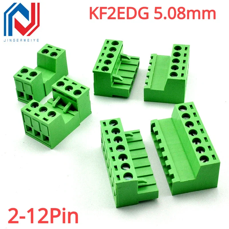 2 Sets 2EDG 5.08MM Pluggable Terminal Blocks Connector KF2EDGKR 5.08mm Butting Style 2/3/4/5/6/7/10 Pin 2EDGKR Screw Terminal