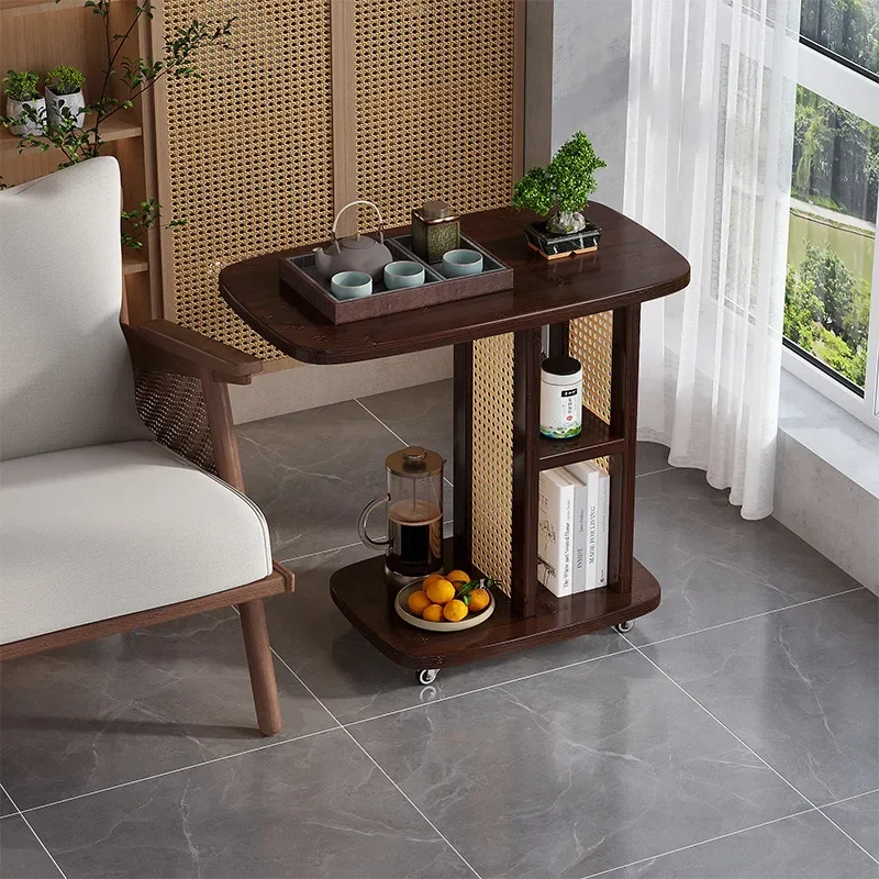 Movable Coffee Table, Coffee Table, Small Tea Table With Wheels, Small Table On Wheels, Table Next To The Sofa