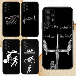 Triathlon Tri Life Swim Bike Run Phone Case For Samsung Galaxy S24,S20,S21,S22,S23,Fe,Lite,Plus,Ultra,Note Shell