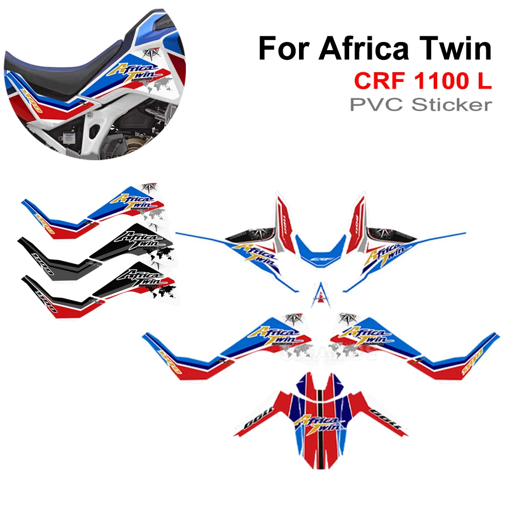 Calcomanía para tanque de combustible de motocicleta, juego de pegatinas laterales de protección para Honda CRF1100L, CRF 1100L, Africa Twin Adventure Sport, 1100 L