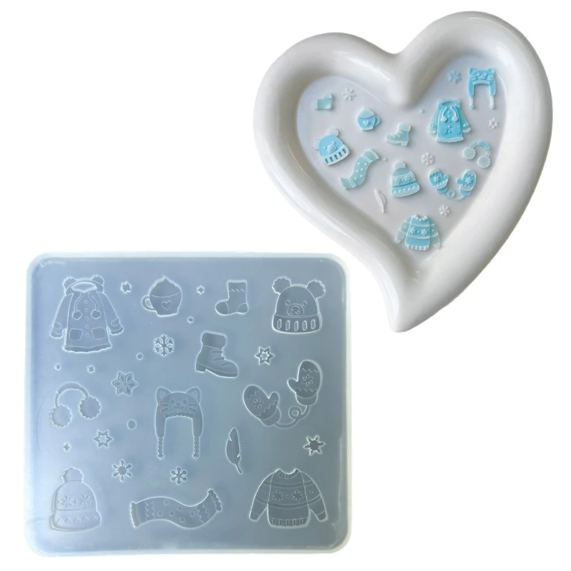 

Silicone Dessert Crafting Moulds Winter Clothes Clay Molds Baking Tool Chocolate Moulds Silicone Texture