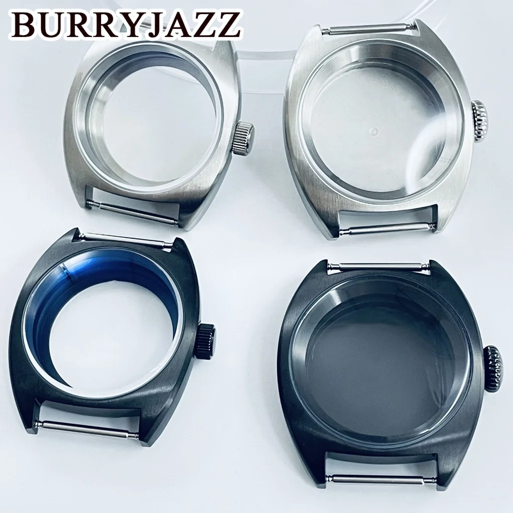 BURRYJAZZ 36mm/39mm Fit NH34 NH35 NH36 NH38 ETA2824 PT5000 Movement Watch Case Waterproof With Sapphire Large Crown/Small Crown