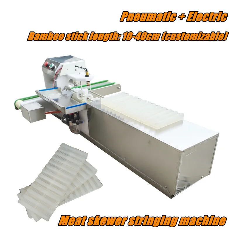 

Commercial Meat Skewers Making Machine Electric Automatic Meat Skewers Pneumatic Lamb Skewers Machine With 3 Molds