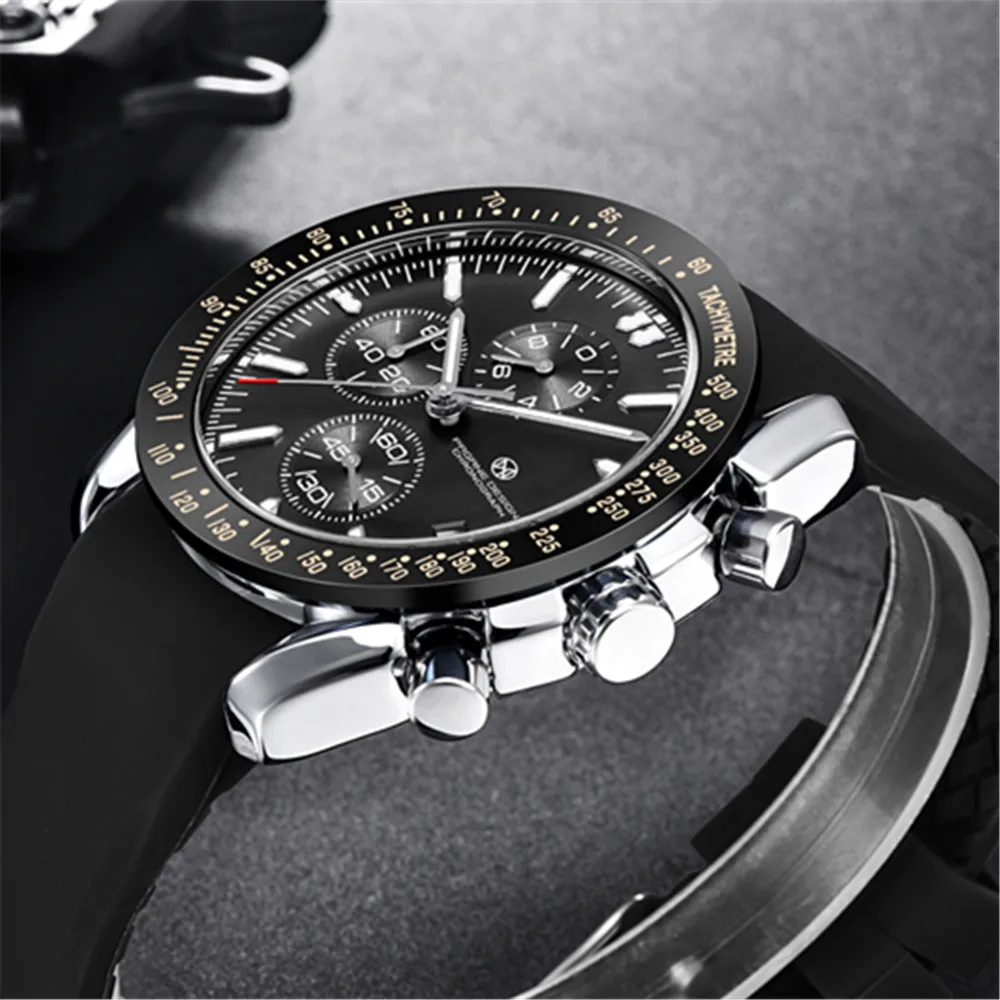 PAGRNE DESIGN Fashion Men\'s Quartz Watches 30M Top Brand Luxury Sport Waterproof Wrist Clock Watch for Men Reloj Hombre PG5140