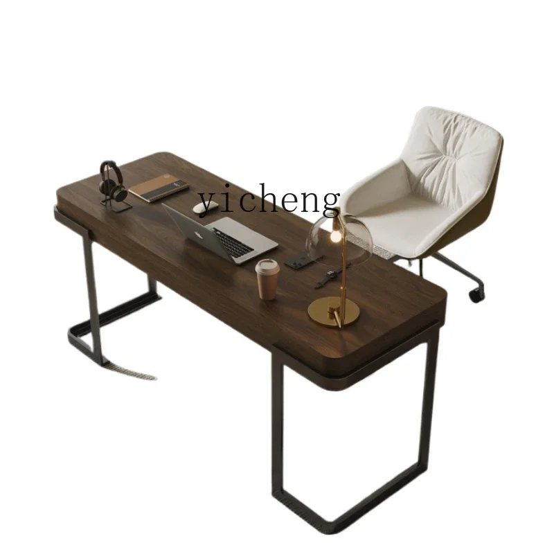 

ZK minimalist walnut desk study computer table light luxury bedroom simple solid wood home study table home accessories