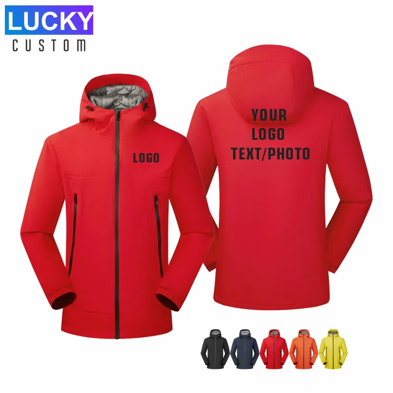 Waterproof Windproof Outdoor Windbreaker Workwear Autumn And Winter With Thickened One-Piece Custom Logo Assault Suit Group Suit
