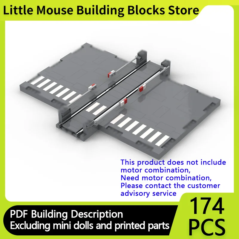 

City Street View Model MOC Building Bricks Street Car Level Crossing Modular Technology Children Holiday Gifts Assemble Toy Suit