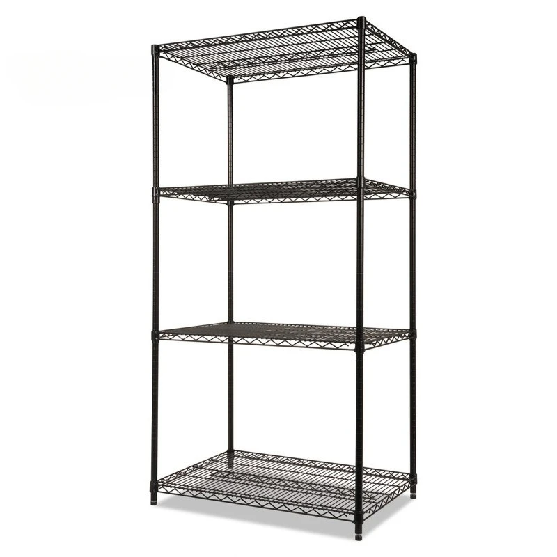 Processing custom manufacturer 4 four-layer shelf storage s helf simple black sh elf floor-to-ceiling sundries shelf