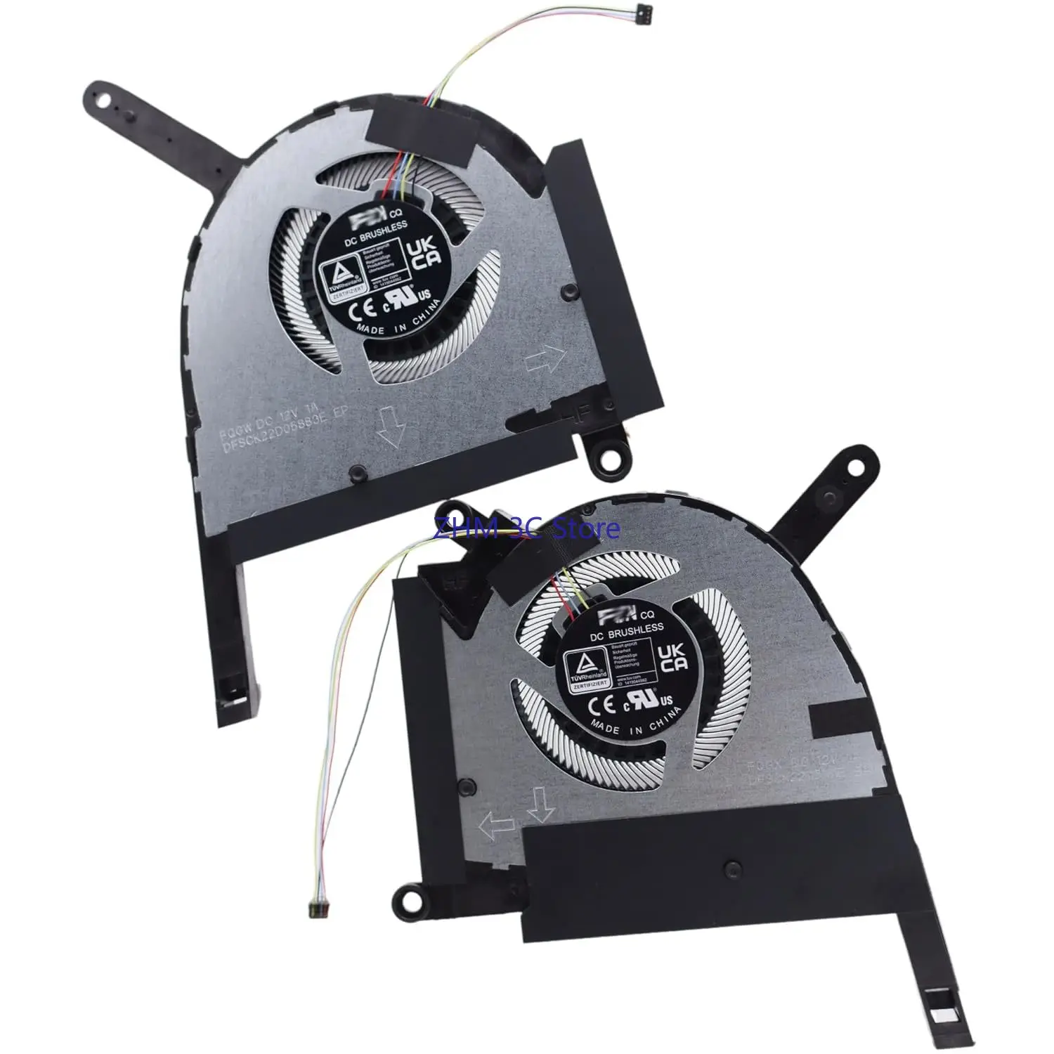 CPU GPU Cooling Fan Graphics Fan Replacement for ASUS FX507 FA507 FX707 FA707 FA507RF FA507RC FX507ZM-ES74 FA507NU-DS74