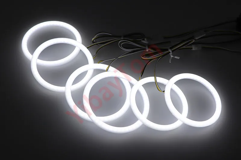 6pcs Super bright durevole garanzia SMD Cotton Light Switchback LED Angel Eye Ring DRL Trim Kit per Alfa Romeo 159 2005-2011