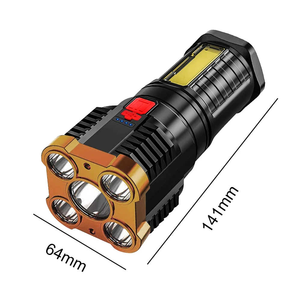 Strong USB ชาร์จไฟฉาย 500LM COB Outdoor Camping ไฟตกปลา