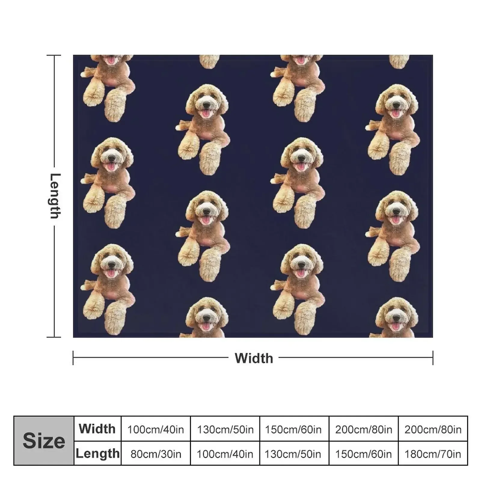 Labradoodle Cute Cartoon Dog Throw Blanket Loose Decorative Sofas Blankets