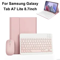 Para Samsung Galaxy Tab A7 Lite Funda de 8,7 pulgadas, Funda con teclado para Tab A7 Lite SM-T220/T225/T227