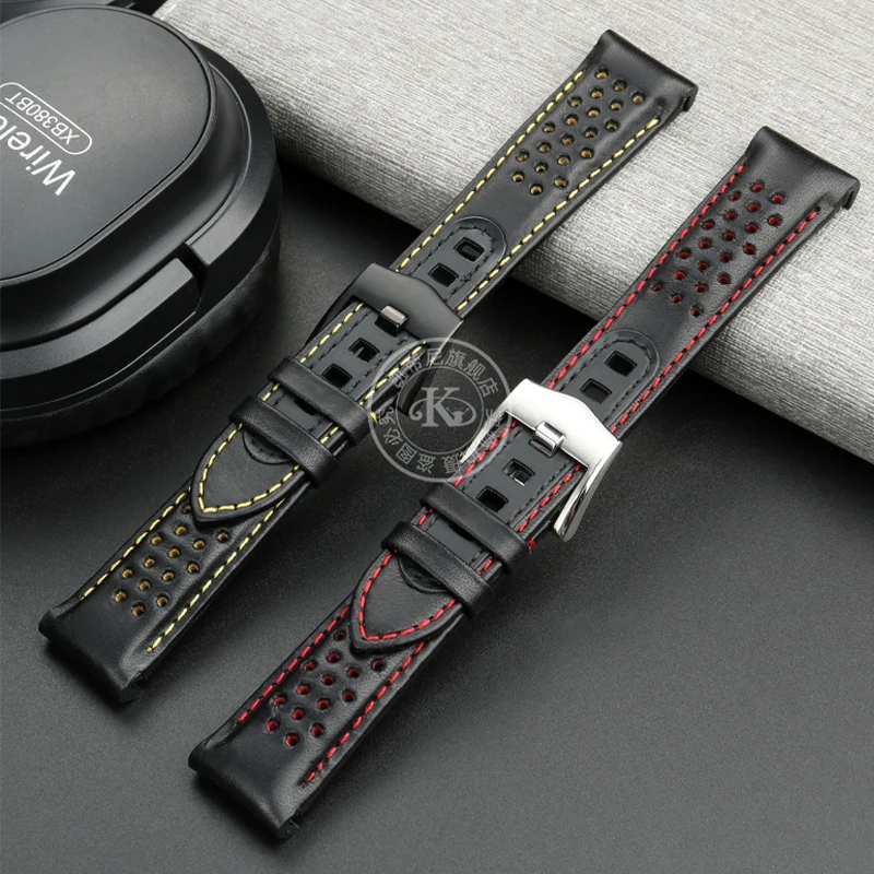 Calfskin Leather Watchband 21mm For Omega Super Moon Dark Side Apollo 8 Series Men\'s 311.92 Watch Band Strap 311.92.44 Bracelet