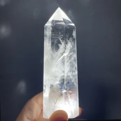 Natural Clear Quartz Point Angel Wings White Crystal Tower Polished Wand Healing Gift Reiki Obelisk Feng Shui Decor