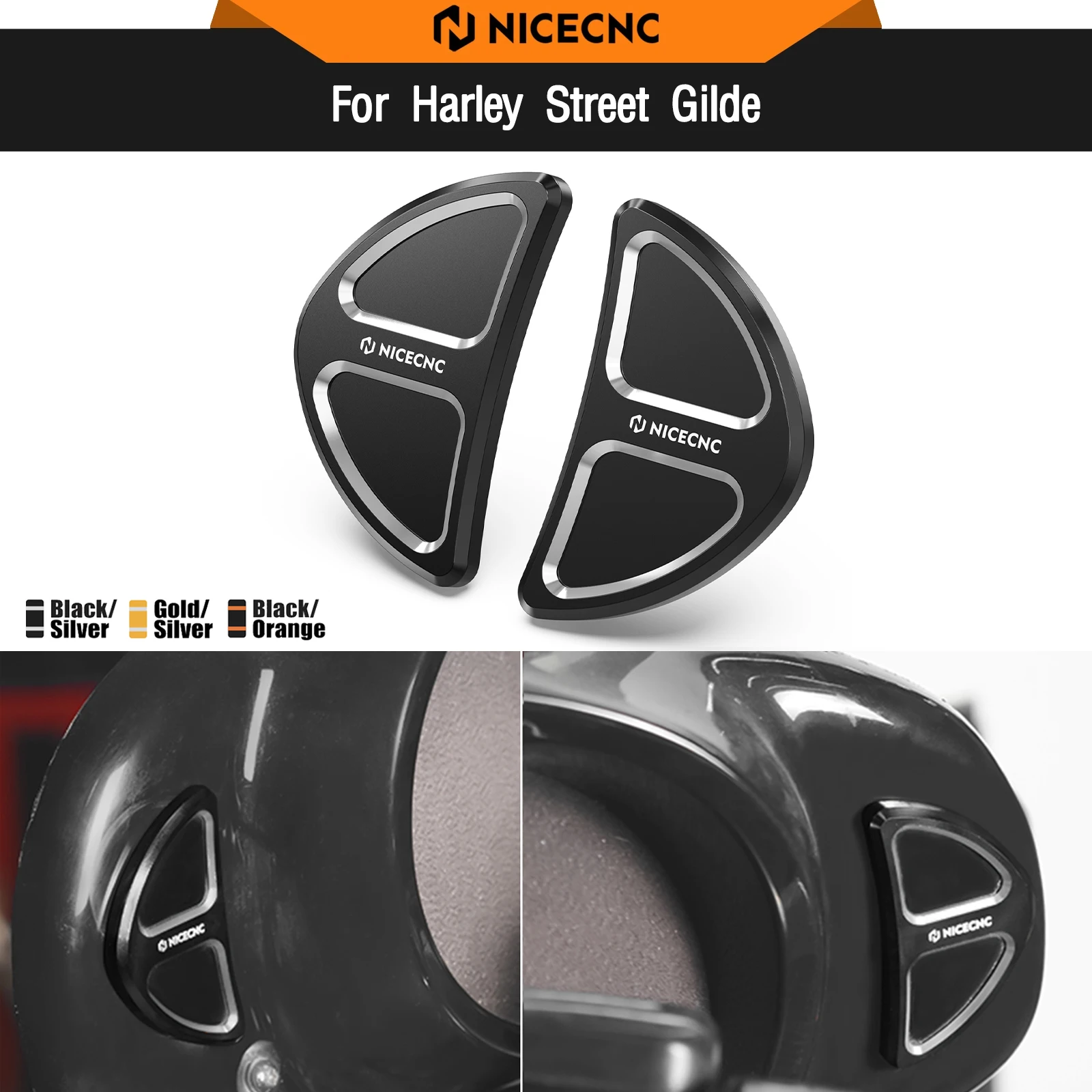 

For Harley Street Glide FLHX 2014-2023 Fairing Mirror Hole Covers Caps Special FLHXS ST FLHXST 2022-2023 CVO FLHXSE 2015-2022