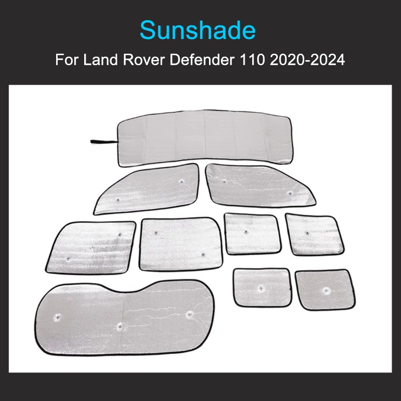 Sunshade for Land Rover Defender 110 2020-2024 Front windshield shading and insulation pad