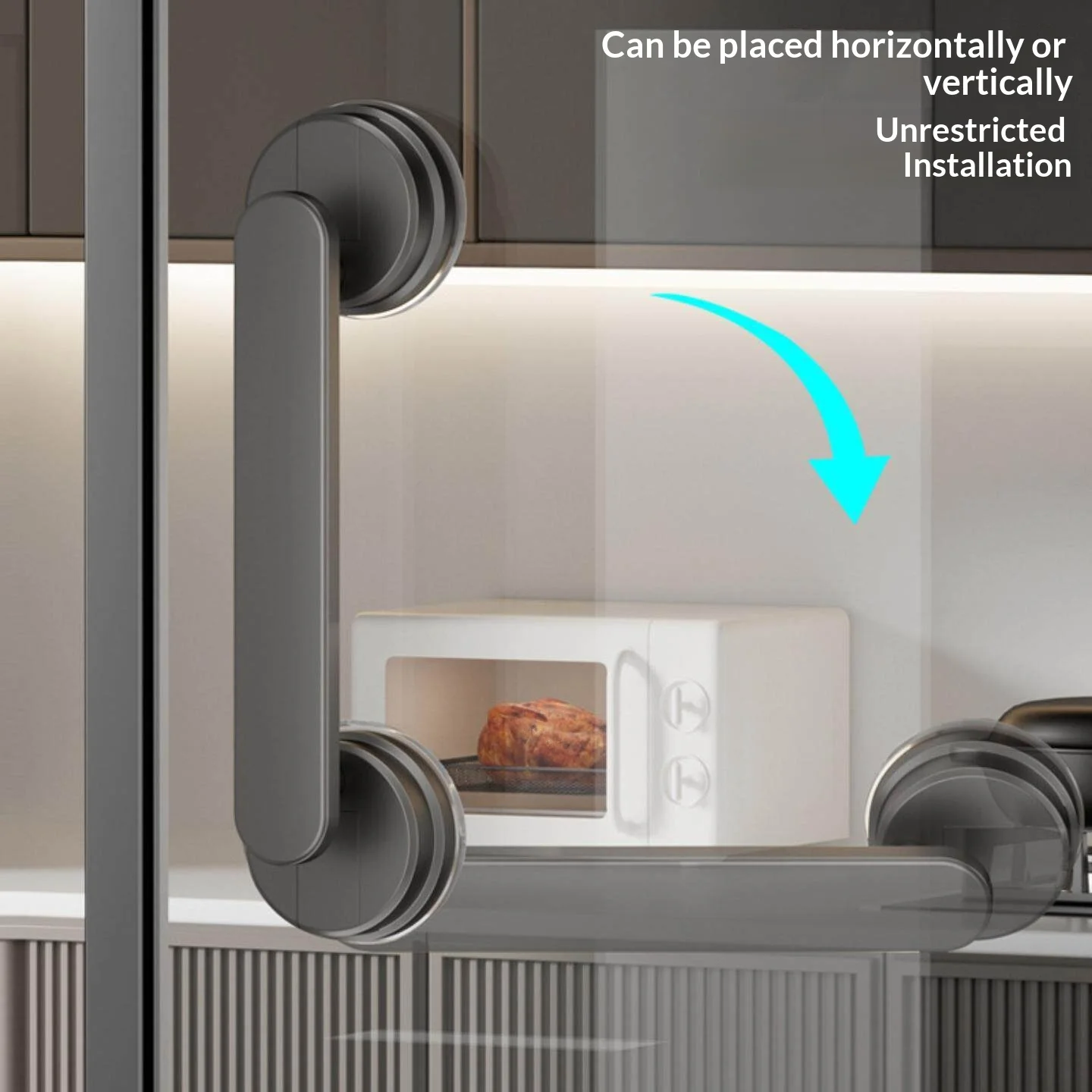 Strong Vacuum Suction Cup Door Handle Reusable Pull Grip for Bathroom Glass Sliding Door Refrigerator Cabinet Kitchen Doorr