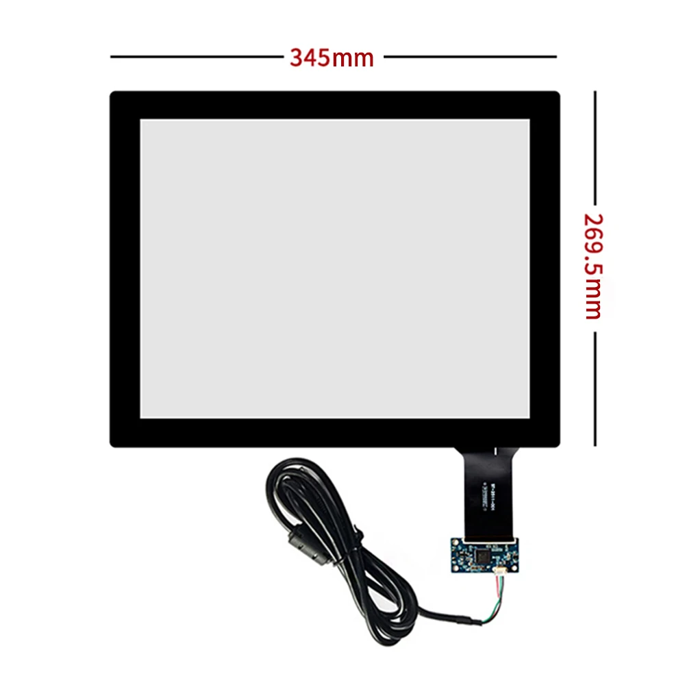 For 15.1 Inch 345X269mm Capacitive Touch Screen + USB Control Card Set Cable Plug And Play