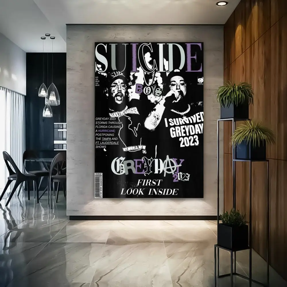 Singer Suicideboy Anime Posters Sticky Vintage Room Home Bar Cafe Decor Kawaii Room Decor