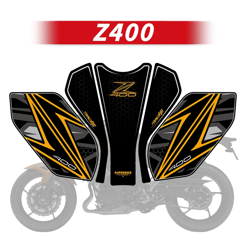 

For KAWASAKI Z400 Bike Fuel Tank Protection Stickers Kits Of Motorcycle Gas Tank Abrasion Resistant Decoration Decals