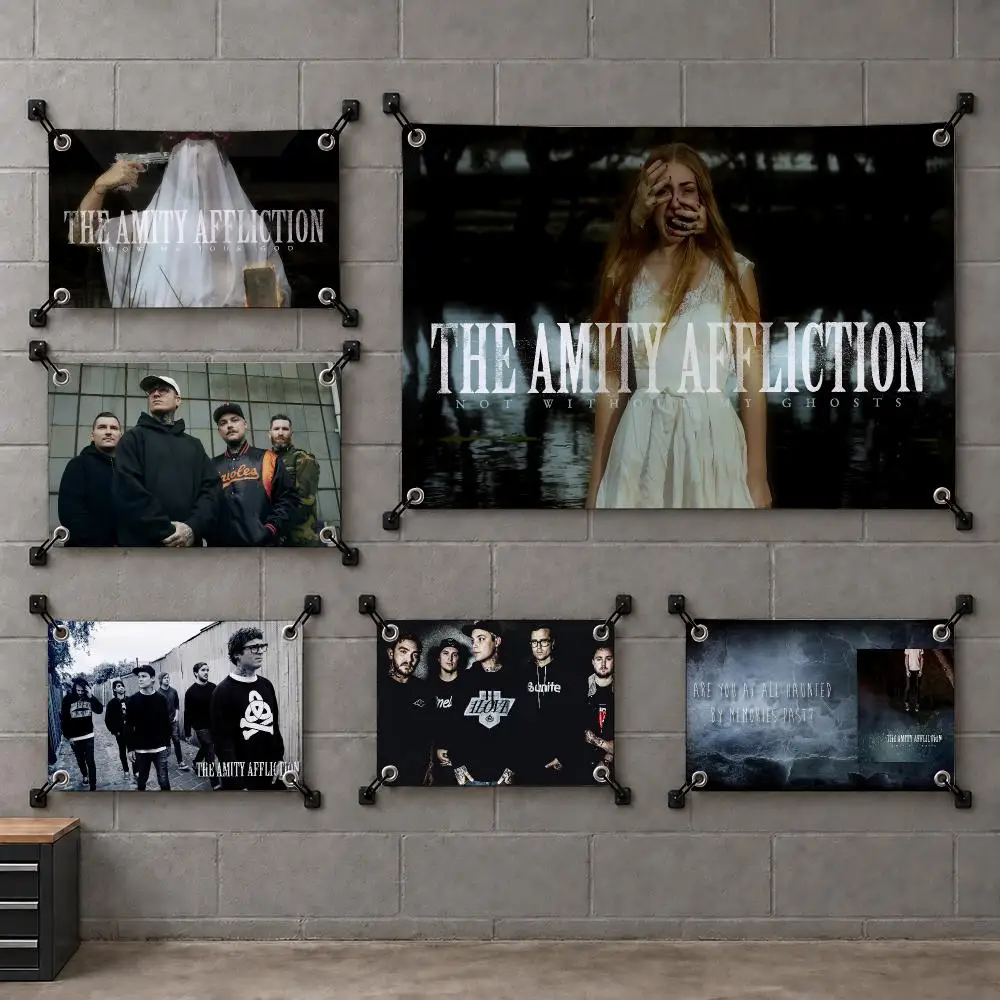 Black THE AMITY A-AFFLICTION Flags Bedroom House Living Room Dorm Outdoor Party Wall Hanging Background Banner Decor