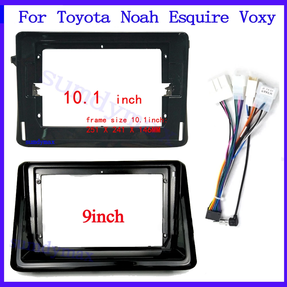 

2Din car Radio Fascia for Toyota Noah Esquire Voxy 2014-19 DVD Stereo Panel Dash Mounting Installation Trim Kit Face Frame Bezel