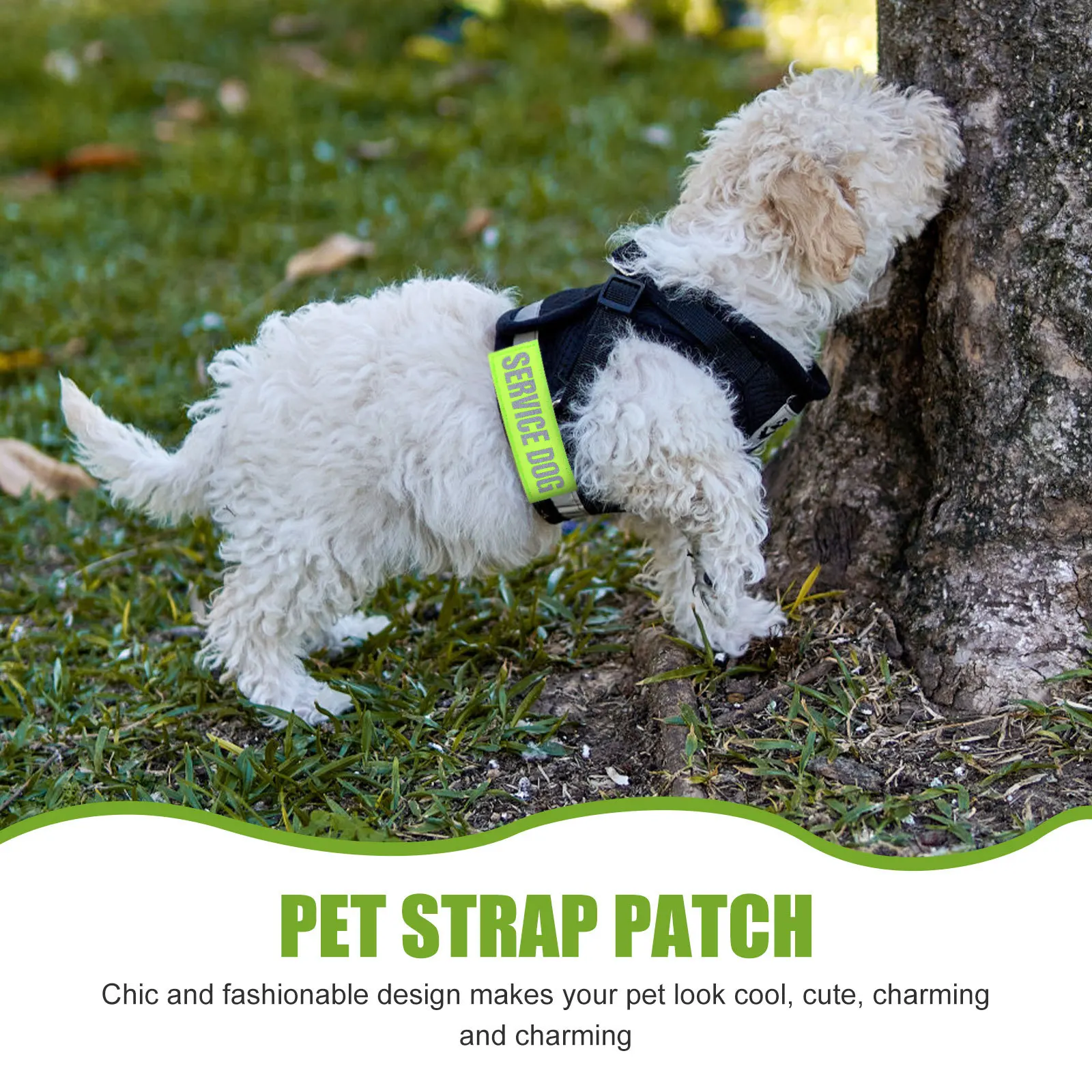 

4Pcs Service Dog Patch Reflective Nylon Dog Harness Patches Comfortable Breathable Puppy Harness Accessories for Large Dogs