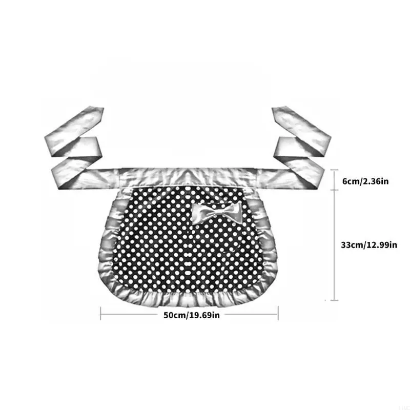 

2025 New Maid Apron Costume Waist Apron with Front Pocket Halloween Maid Apron for Women Halloween Cosplay Kitchen Cooking Apron