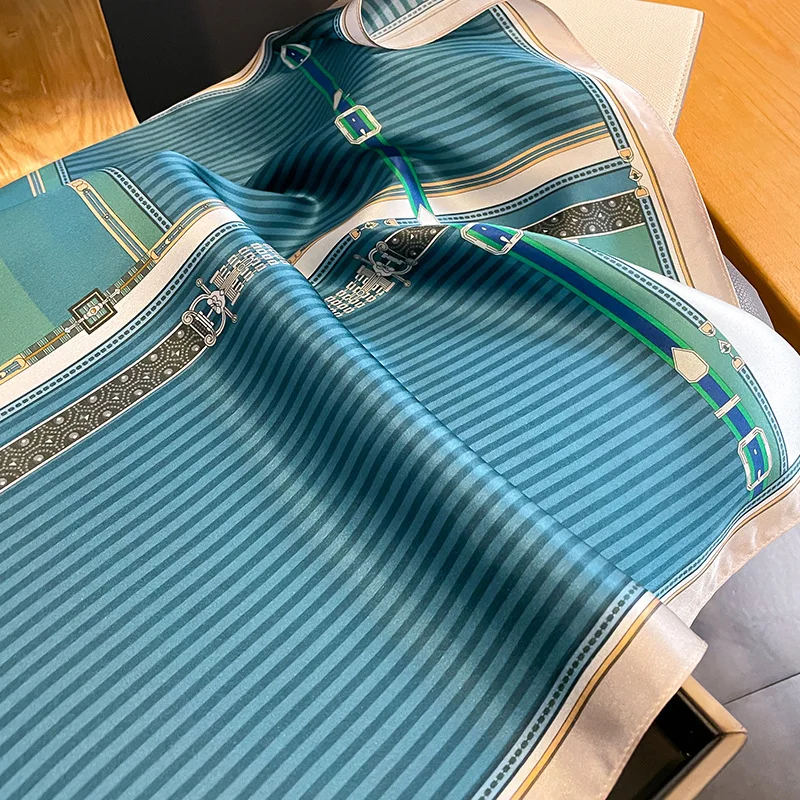 2025 mode 100% Echte Seide Schal 53 cm Platz Bandelet frauen Seide Temperament Kleinen Schal Hals Dekorative Wrap Gedruckt schals – Detail 6