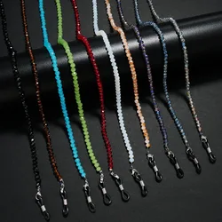 Fashion Colorful Glasses Chain Crystal Beaded Eyewear Lanyard Woman Face-Mask Strap Neck Cord Anti-Drop Sunglasses Holder Rope