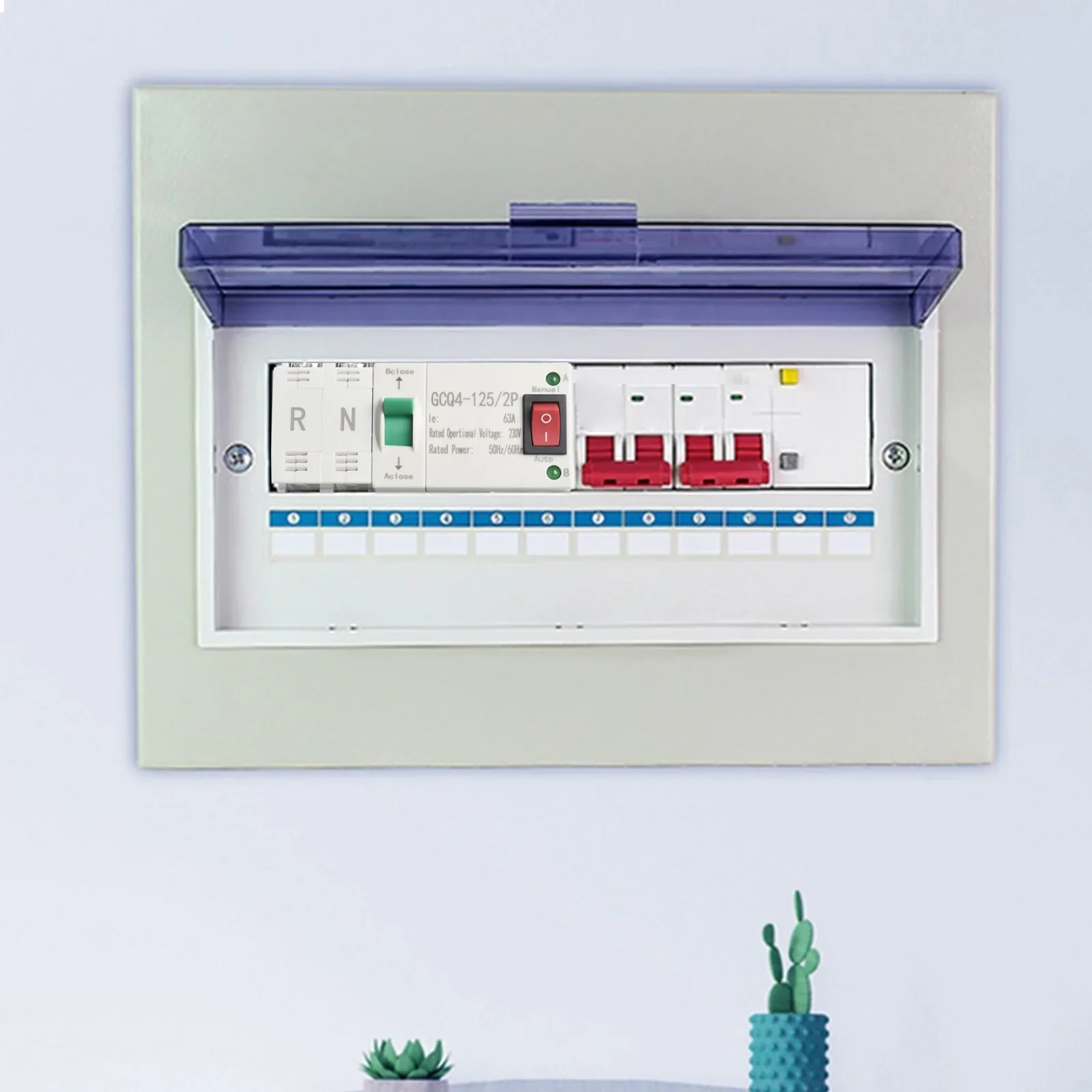 

Easily Manage Backup and Main Supplies with the Advanced Dual Power Automatic Transfer Device at Rated Current of 63A