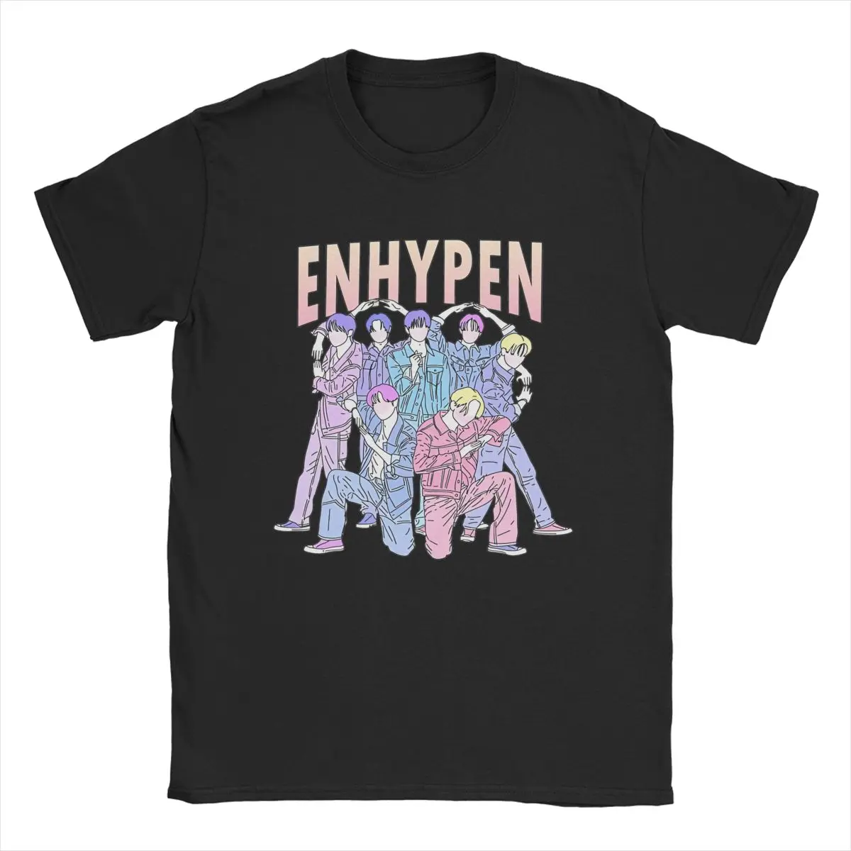 Мужские футболки с принтом в стиле поп-группы Kpop, хлопковые винтажные футболки с коротким рукавом и круглым вырезом в стиле корейской певицы, футболки для подарка на день рождения