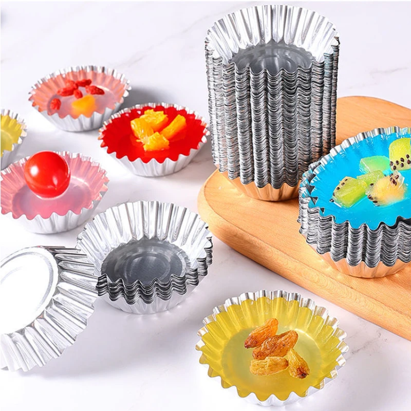 

5000 Pieces Egg Tart Cup Disposable Chrysanthemum Cup Cake Cup Thickened Aluminum Steamed Tin Foil Tray Baking Accessories