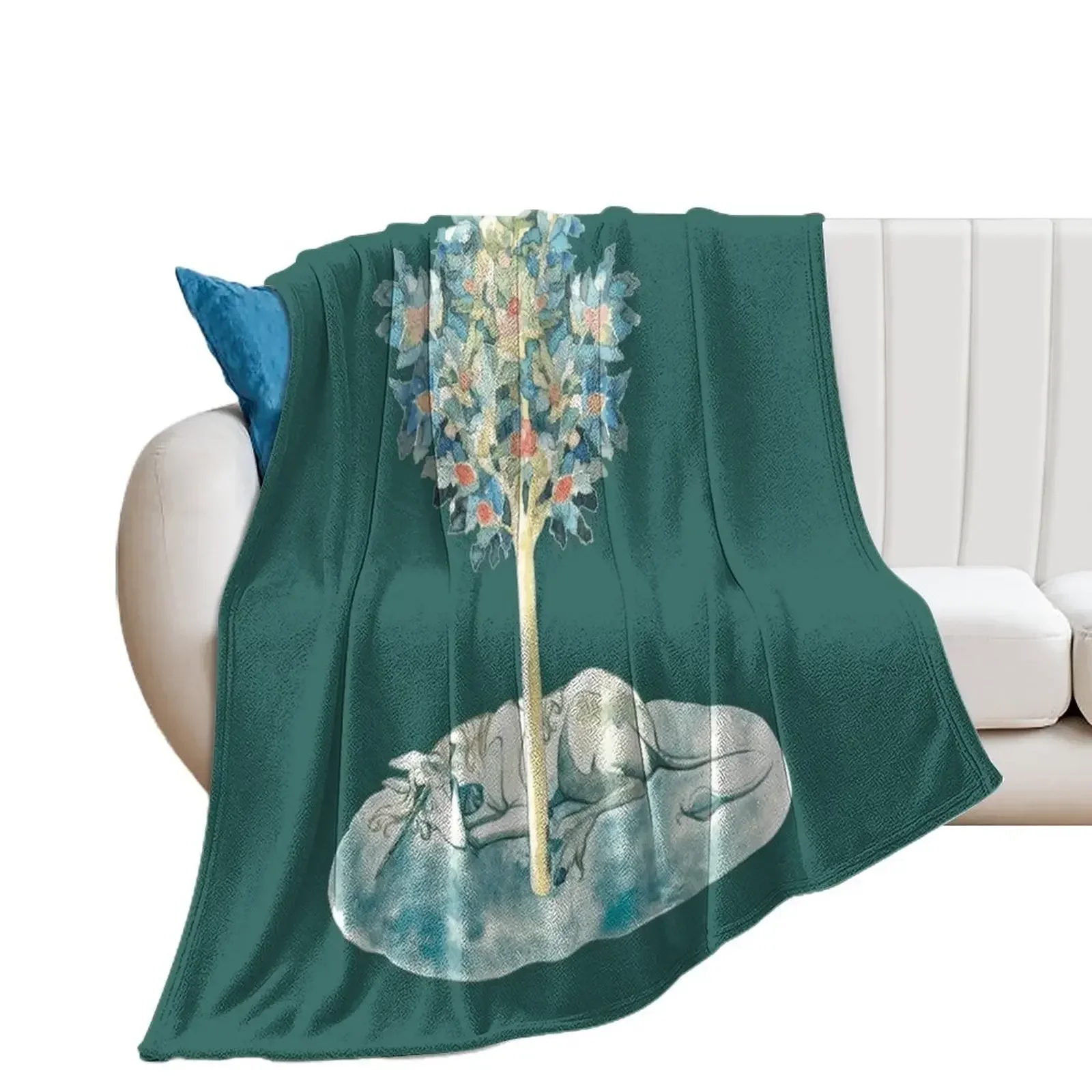 The last unicorn always dreaming medieval inspired design Throw Blanket manga Bed linens Decorative Throw Blankets