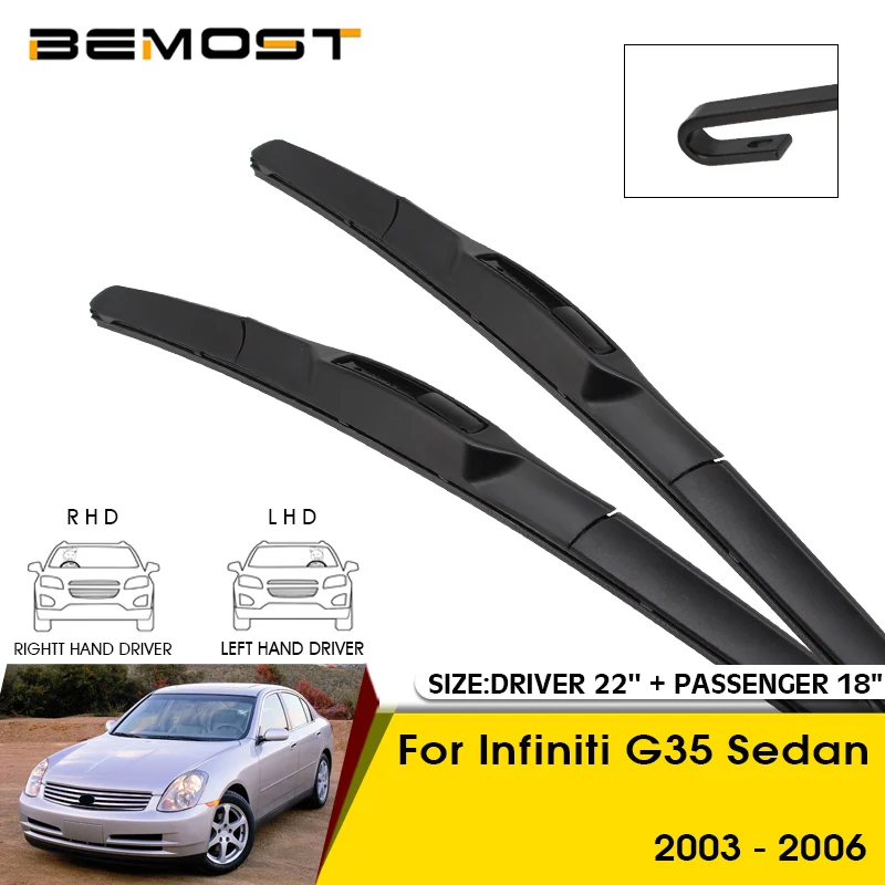 

Car Wiper Blades For Infiniti G35 Sedan 2003-2006 Windshield Windscreen Front Window Blades 22"+18" Car Accessories