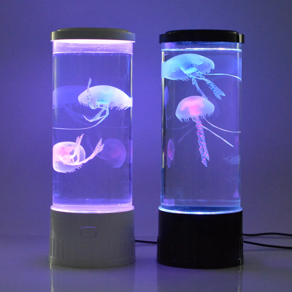 

Jellyfish Lava Lamp Aquarium Ocean Night Lights 7Colors LED Jellyfish Mood Lights With For Home Bedroom Desktop Decoration Gift