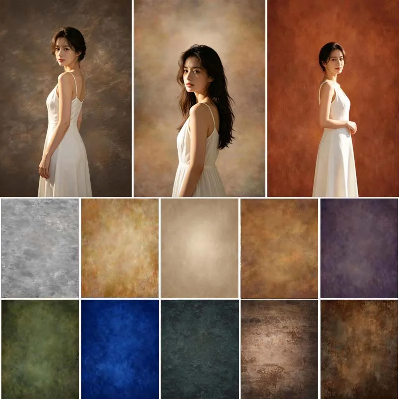 

LS Abstract Texture Photography Backdrops Kids Adult Photostudio Props Red Blue Brown Photocall Decors Oil Painting Backgrounds