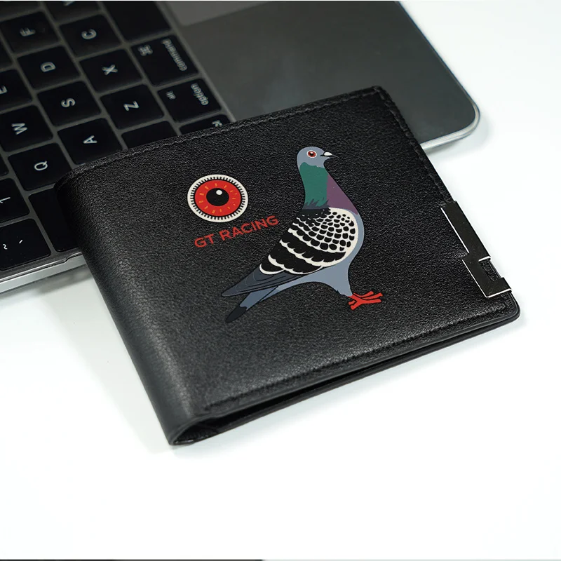 GT RACING PIGEON EYE DESIGN MEN'S SLIM WALLET PU LEATHER DURÁVEL LIGHTWEIGHT BUSINESS ACESSOR DE MODA