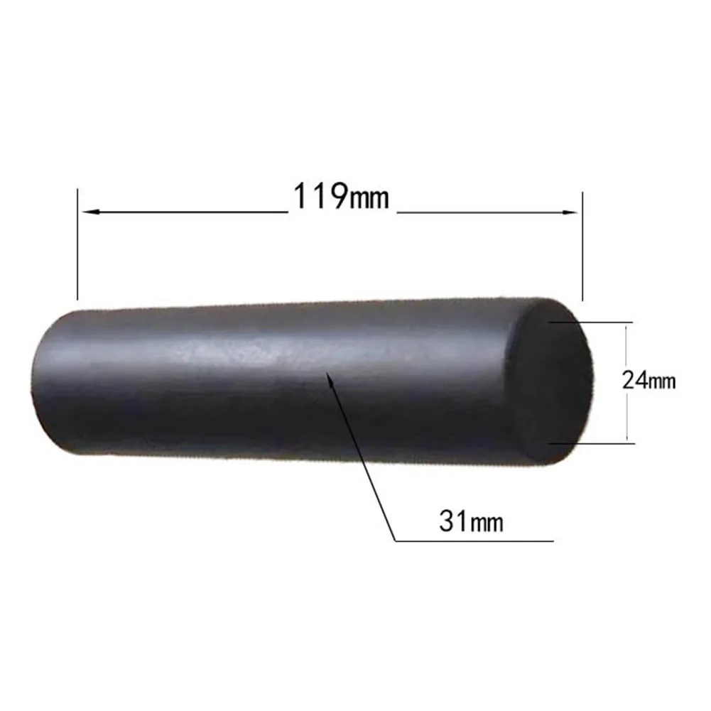 2pcs Rubber Non-slip Handle Cover Shock Absorption For Round Tubes Black Replacement 30mm Inner Diameter Wheelbarrow Handles