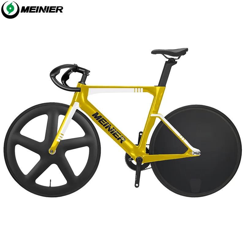

Carbon Fixed Gear Bike Single Speed 48/50/52/54/58cm Carbon Bicycle With Carbon Wheelset 5 spoke and closed wheel