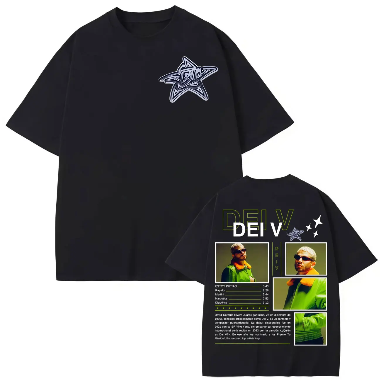 

Rapper Dei V Graphic T Shirts Harajuku Hip Hop Pop Music Short Sleeve T-shirt Men Women Clothing High Quality Fashion T-shirts