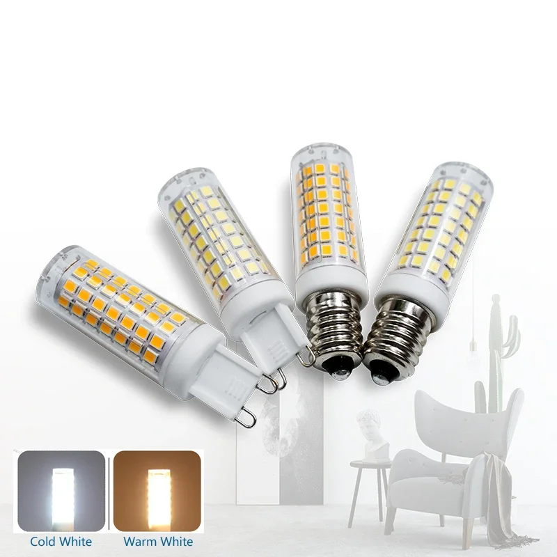 Imagem -05 - Lâmpada de Milho Led Regulável sem Cintilação 360 Ângulo de Feixe Lustre de Halogênio Substituição E14 g9 110v 220v 12w Smd2835 10 Pcs por Lote