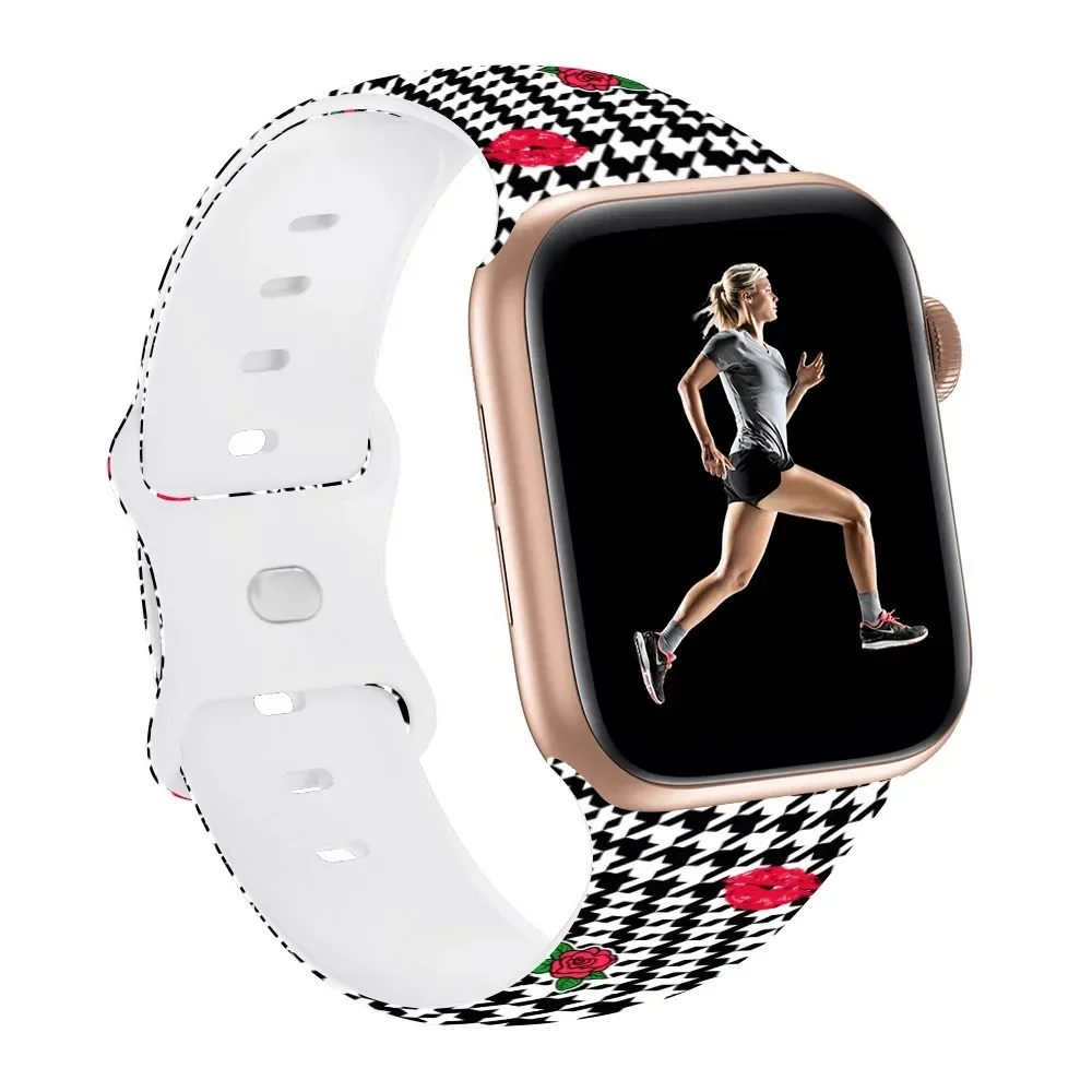 Valentine Day Silicone Strap For Apple Watch Strap Ultra 3 2 49mm 45mm 44mm 42mm 46mm Gift Bracelet iWatch 11 10 9 8 7 6 5 4 SE